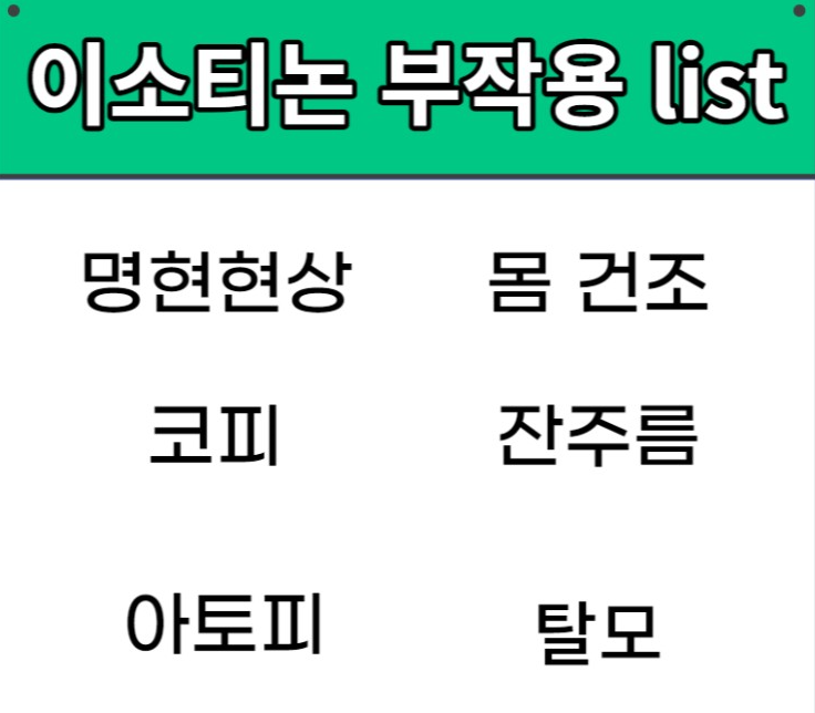 Read more about the article 이소티논 부작용 종류 및 대처 방법 총정리 – 하루 5알 먹은 사람